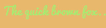 Image with Font Color A5ED70 and Background Color E8B96D
